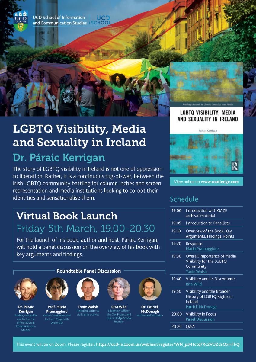 LGBTQ Visibility, Media and Sexuality in Ireland Virtual Book Launch